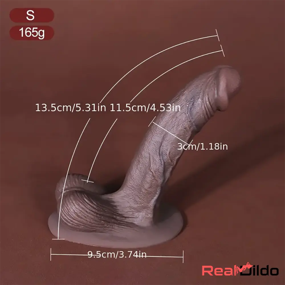 5.3in 7.09in 9.06in Ebony Silicone Soft Dildo For Flirting Orgasm Sex - Real Dildo