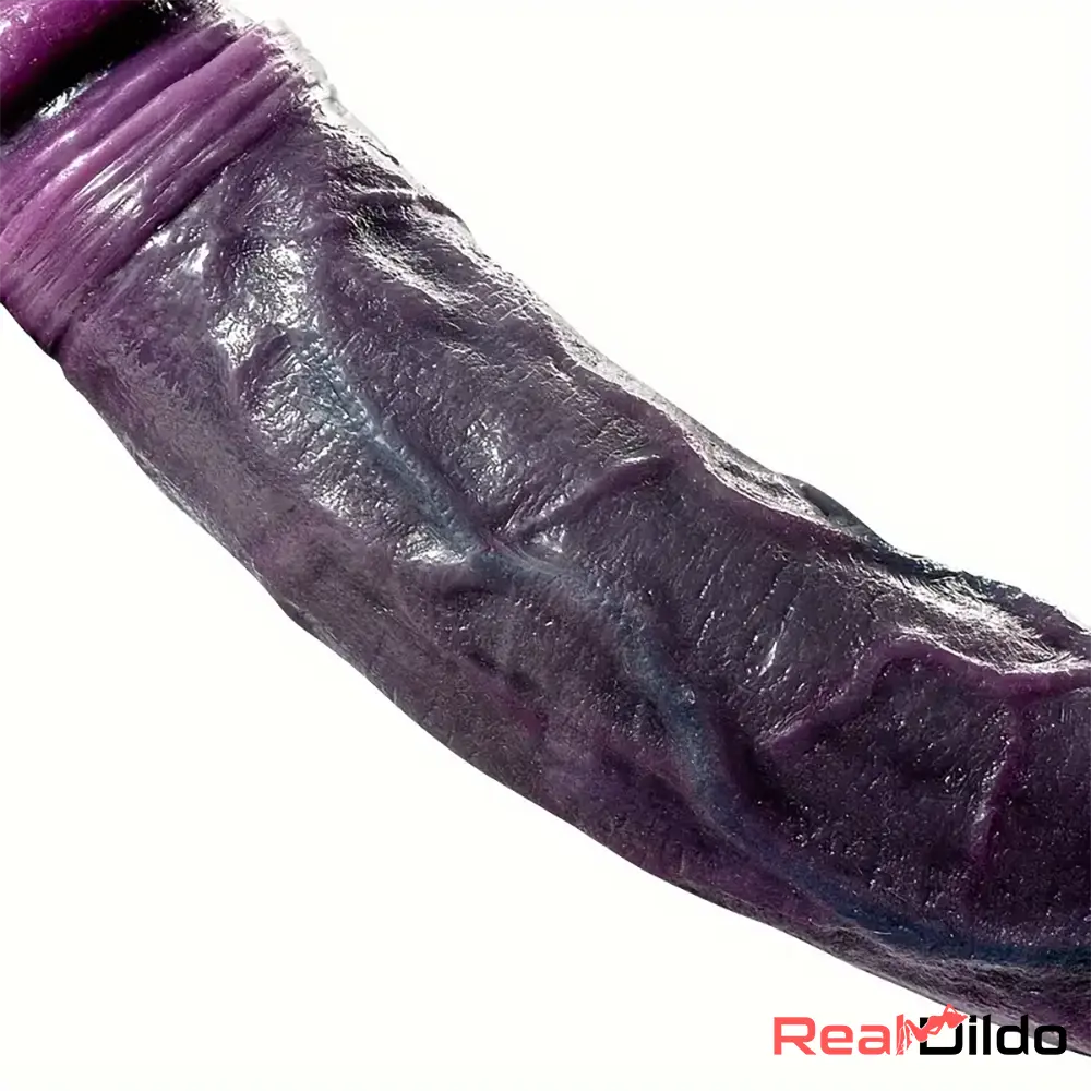 8.66in 8.74in 10.43in Big Ebony Silicone Flexible Dildo For Female Masturbator - Real Dildo