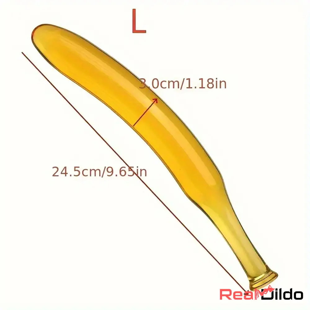 7.09in 7.48in 9.65in Premium Glass Banana Dildo For Women Masturbator - Real Dildo