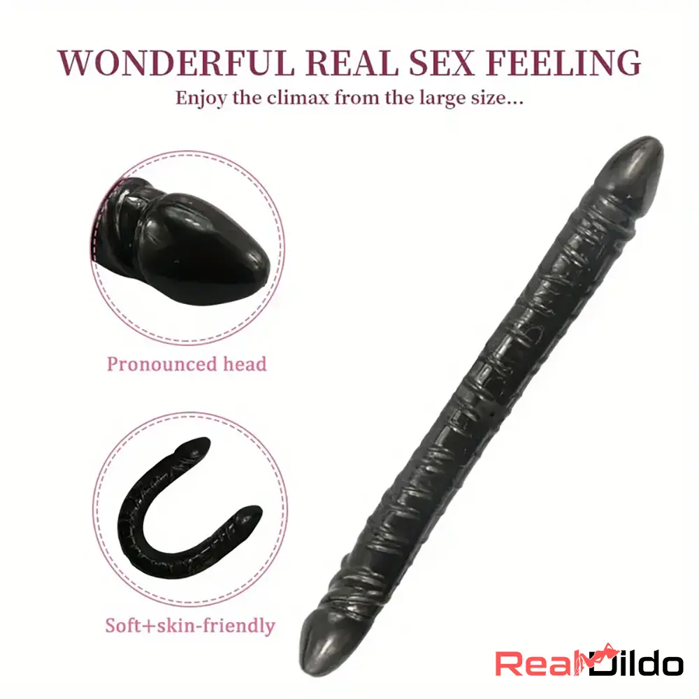 13.19in Dual Ended Long Big Dildo Sex Toy For Increased G-Spot Intense - Real Dildo