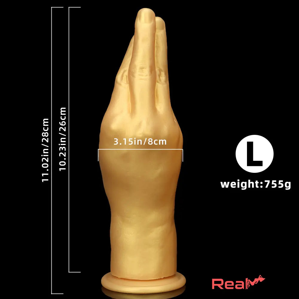 6.3in 8.66in 11.02in Gold Hands Silicone Soft Big Dildo For Anal Sex Play - Real Dildo