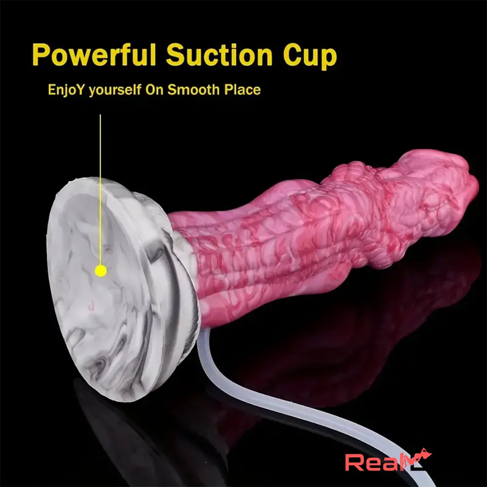 8.03in Animal Alien Dragon Ejaculating Silicone Penis Masturbator Dildo - Real Dildo