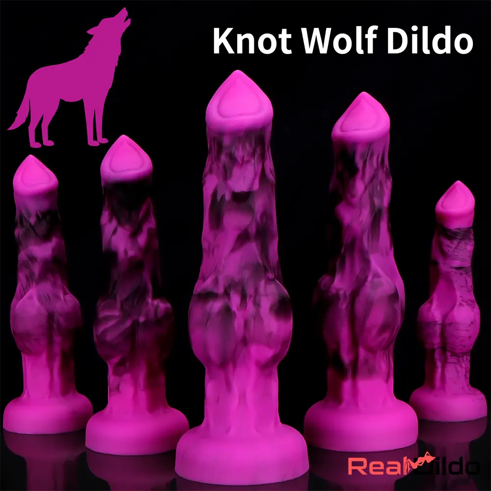 6.65in 7.63in 8.3in 9.25in 10.03in Odd Dog Knot Silicone Soft Real Dildo - Real Dildo