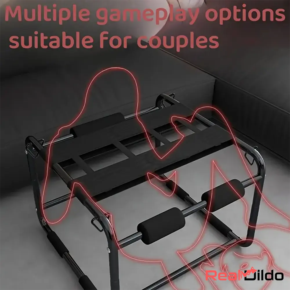 Ergonomic Multi-Functional BDSM Bondage Sex Love Dildo Chair - Real Dildo