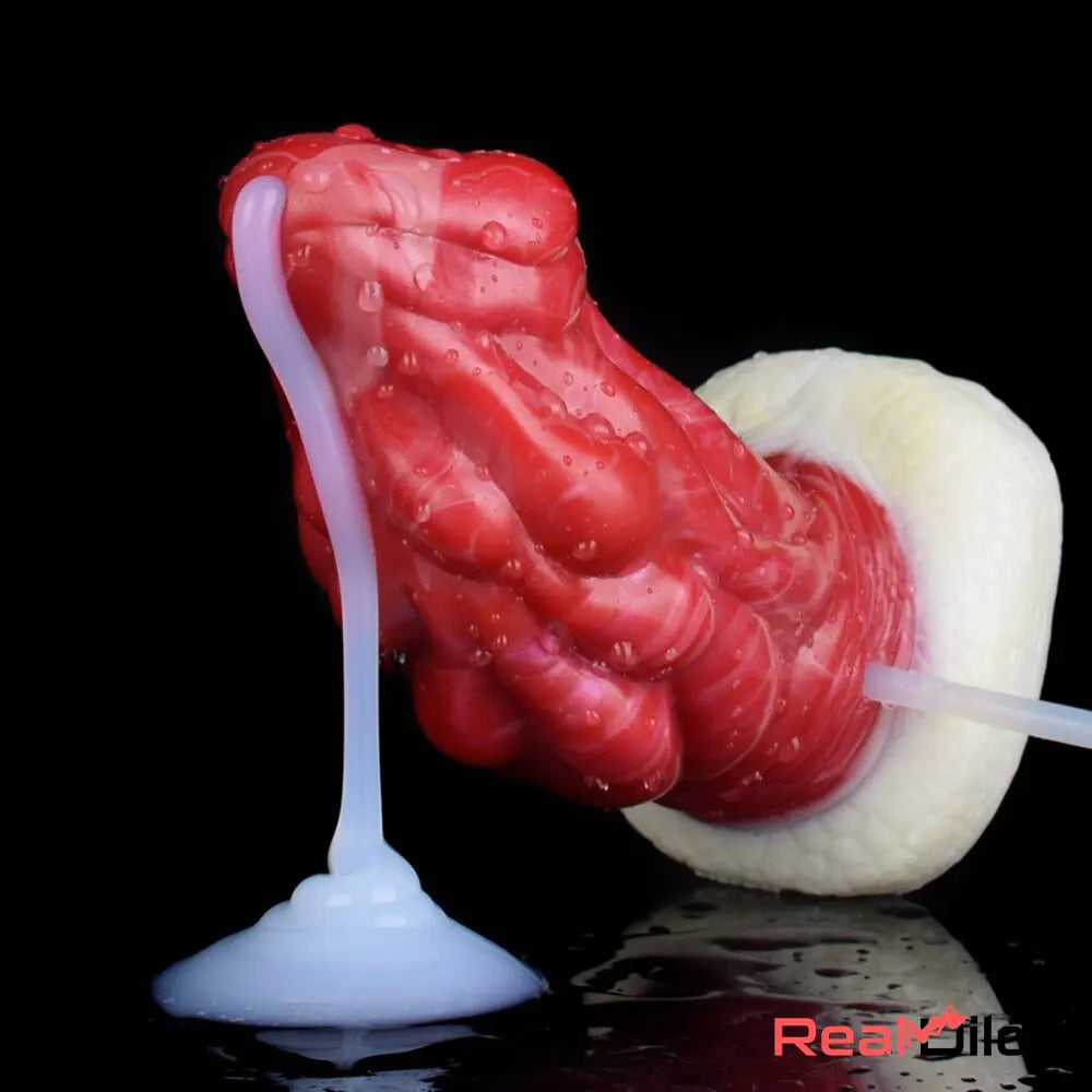 6.5in Fantasy Monster Silicone Soft Dragon Ejaculating Real Female Dildo - Real Dildo