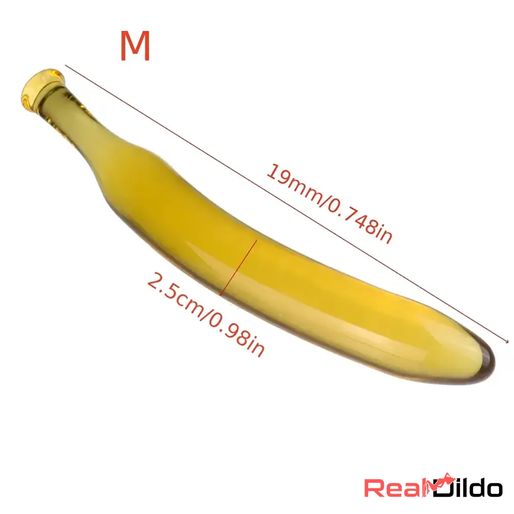 7.09in 7.48in 9.65in Premium Glass Banana Dildo For Women Masturbator - Real Dildo