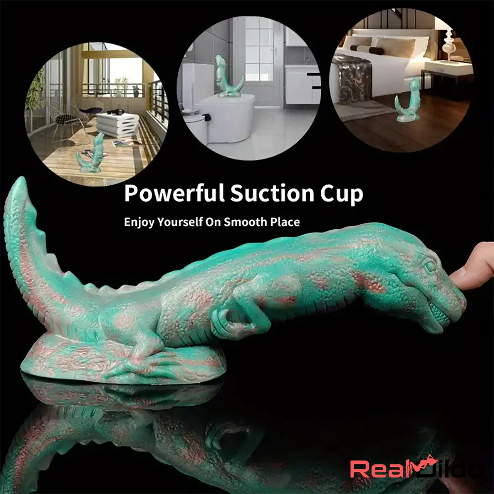 8.66in Animal Dinosaur Monster Silicone Thick Soft Dildo For Orgasm - Real Dildo