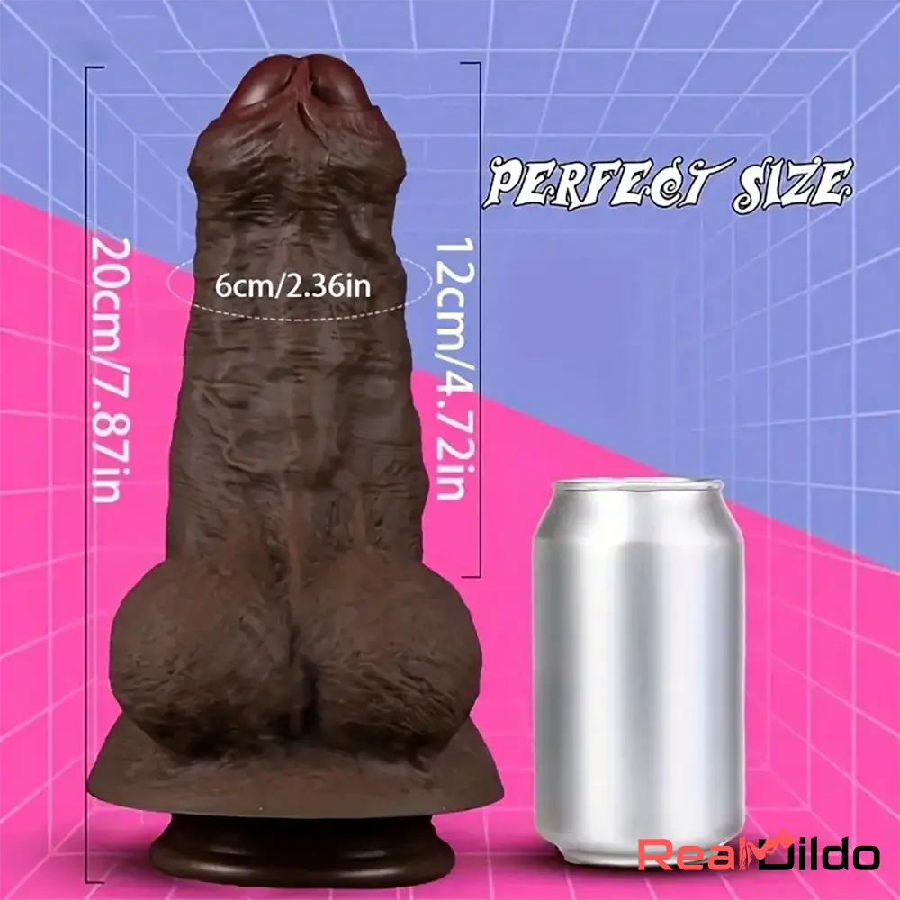 7.87in Superb Skin Thick Real Feeling Silicone Soft Dildo For Men Gay - Real Dildo