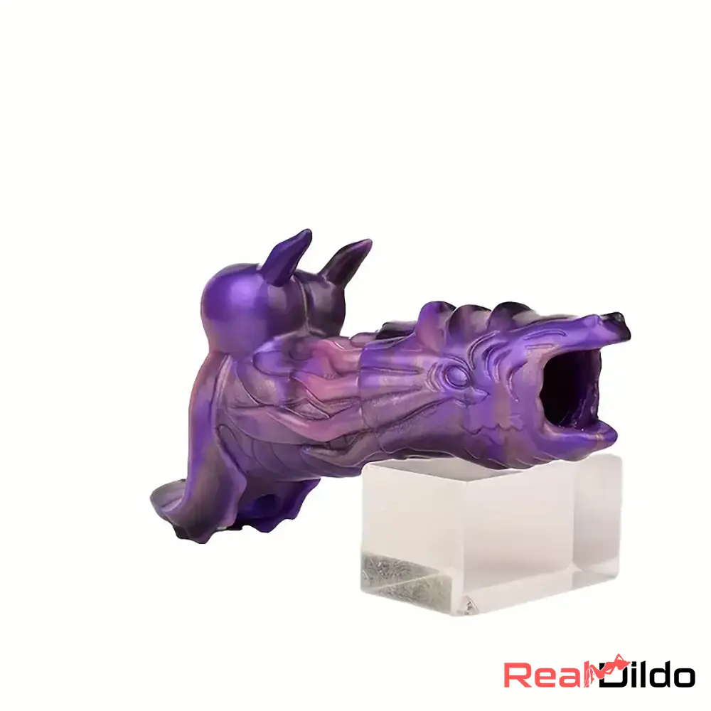 5.91in Liquid Silicone Dragon Fantasy Hollow Dildo Sleeve Dick Sex Toy - Real Dildo