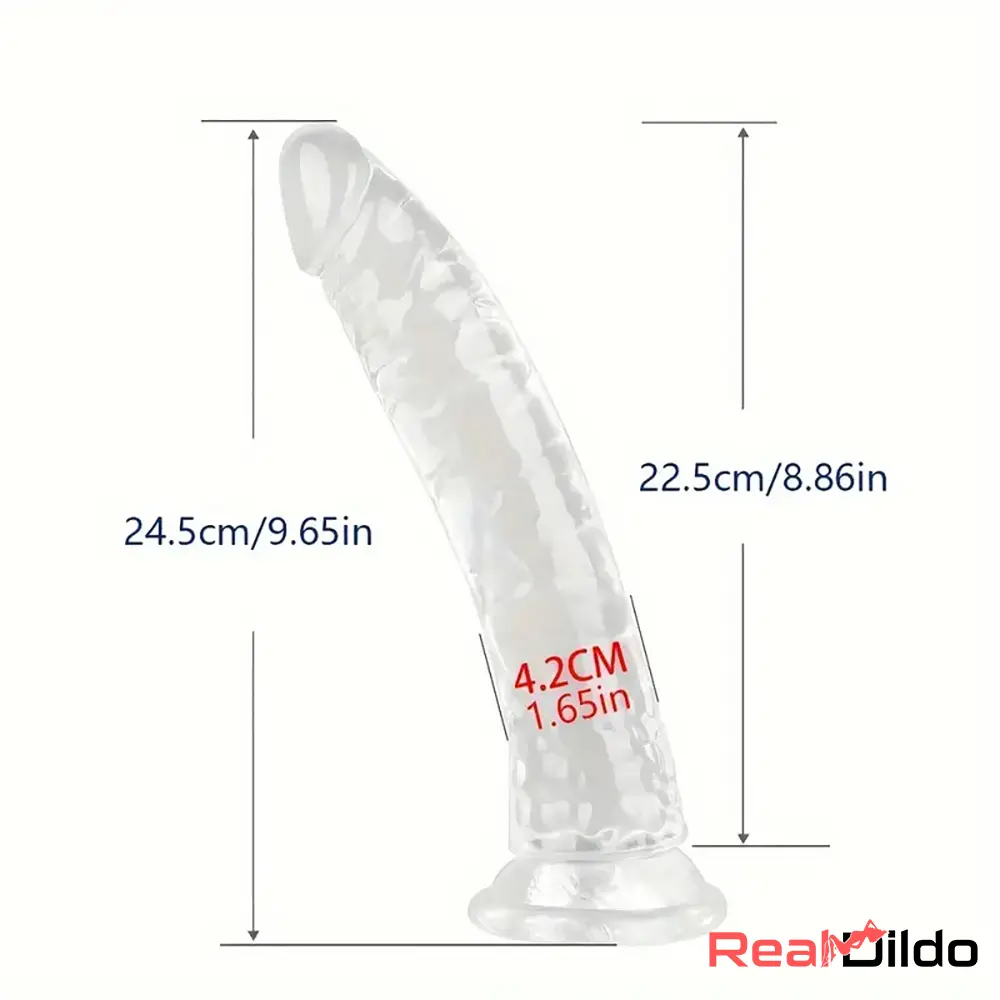 6.5in 7.68in 9.65in Clear Real Dildo For G-Spot Anus Vaginal Masturbator - Real Dildo