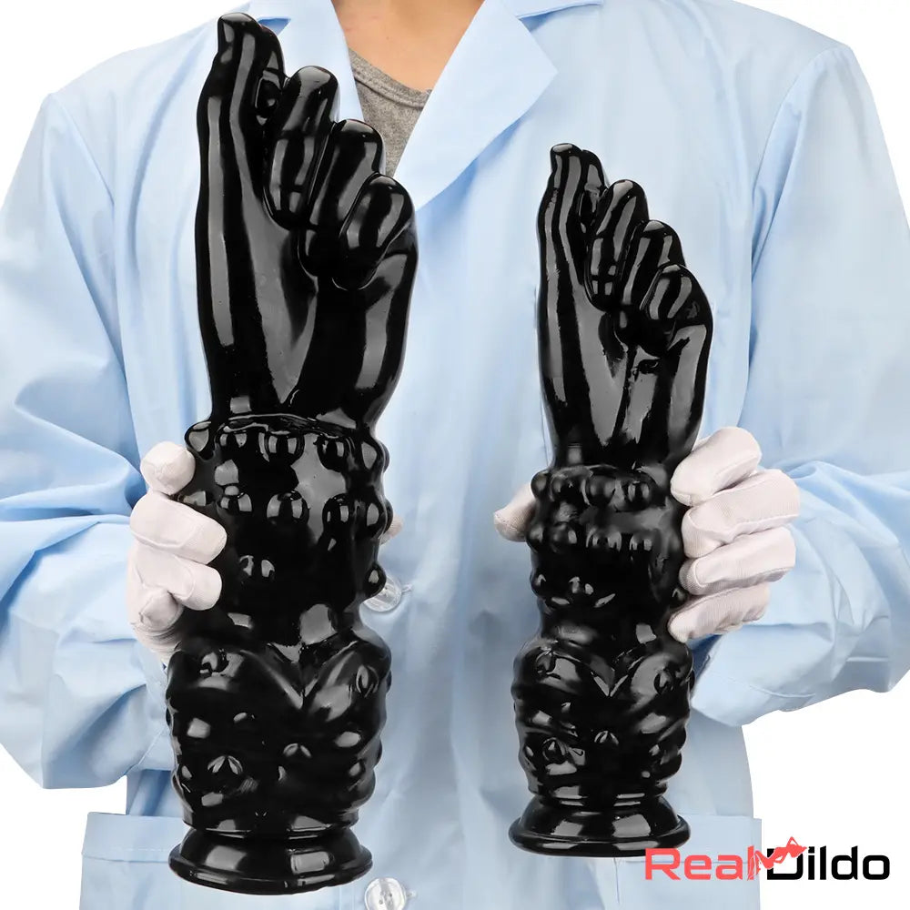 7.67in 11.41in 14in Large Thick Black Hands Fist Dildo For Vagina G-spot - Real Dildo