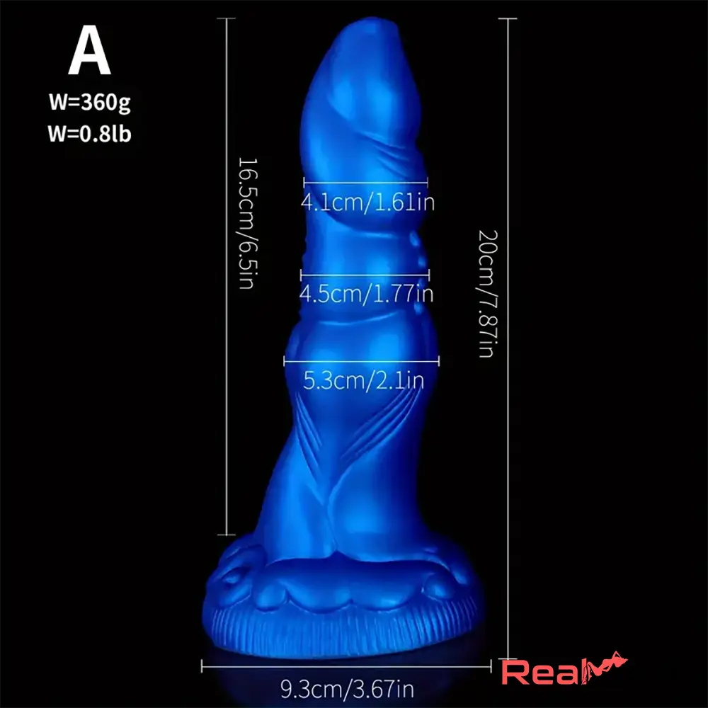 7.87in 8.1in 9.25in Silicone Monster Soft Bendable Dildo Vaginal Massager - Real Dildo