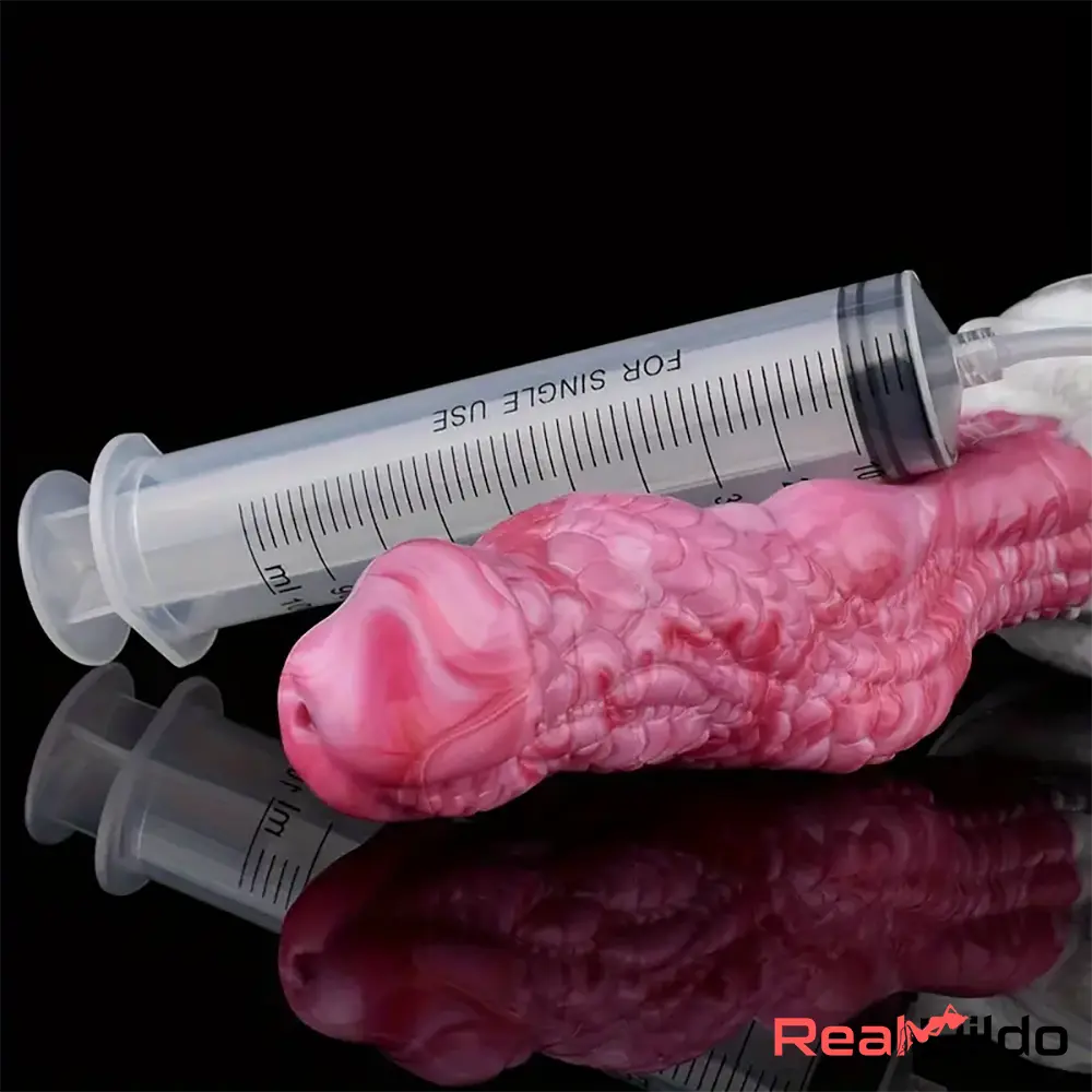 8.03in Animal Alien Dragon Ejaculating Silicone Penis Masturbator Dildo - Real Dildo