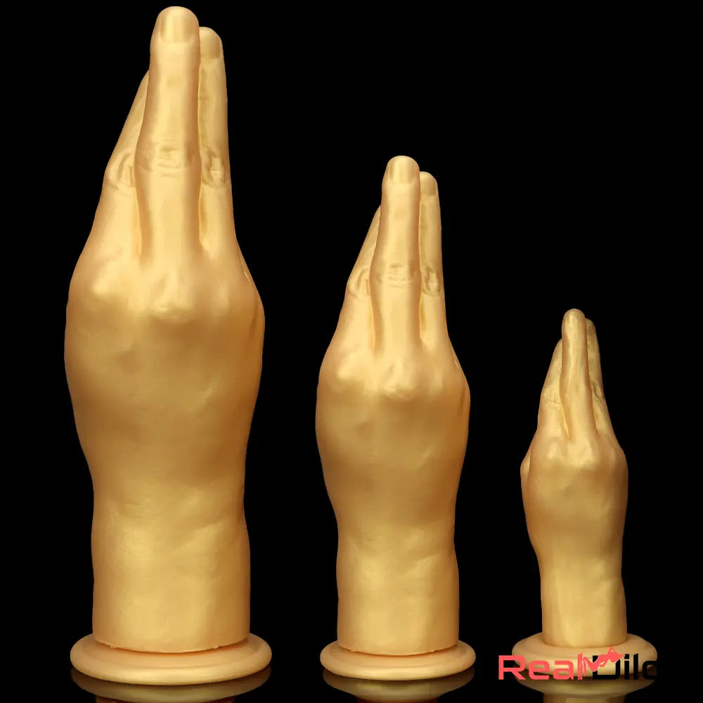 6.3in 8.66in 11.02in Gold Hands Silicone Soft Big Dildo For Anal Sex Play - Real Dildo