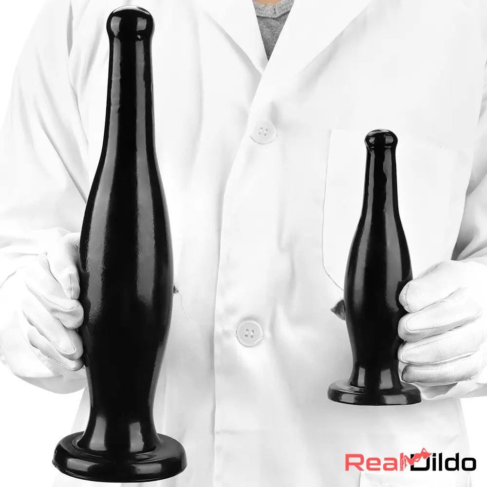 6.7in 11.41in Women Men Big Black Thick Beer Bottle Dildo For G Spot - Real Dildo