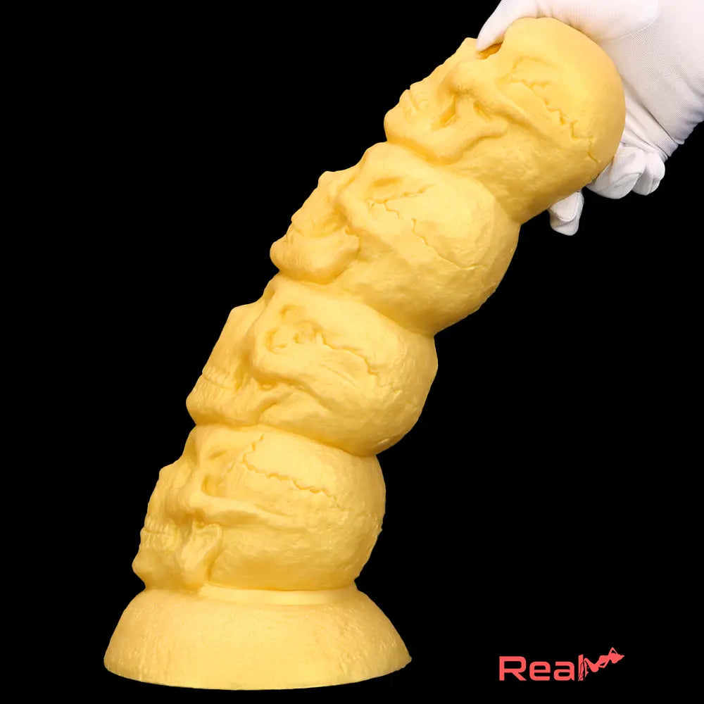 14.37in Large Soft Long Fantasy Silicone Scary Skull Thick Odd Dildo - Real Dildo