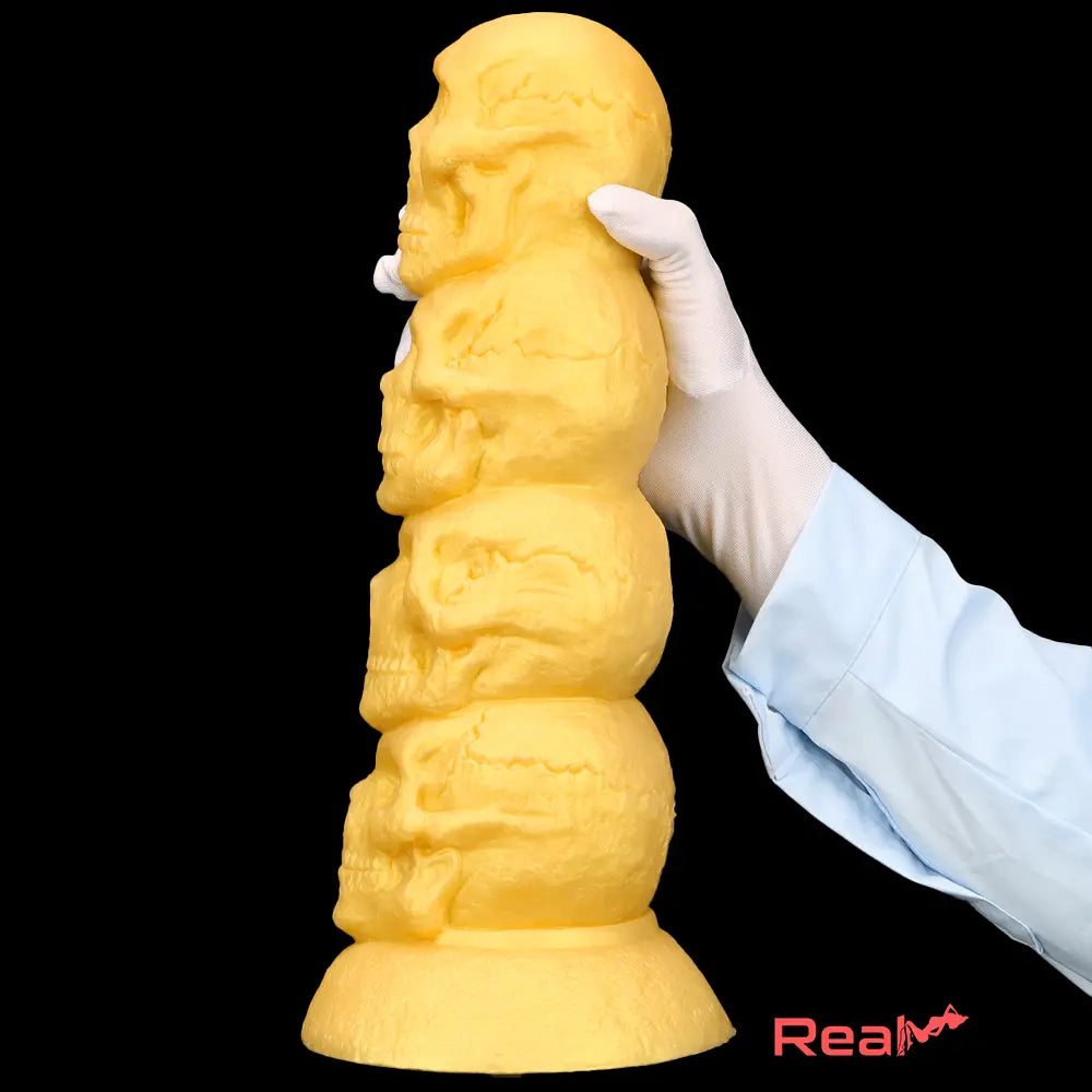 14.37in Large Soft Long Fantasy Silicone Scary Skull Thick Odd Dildo - Real Dildo