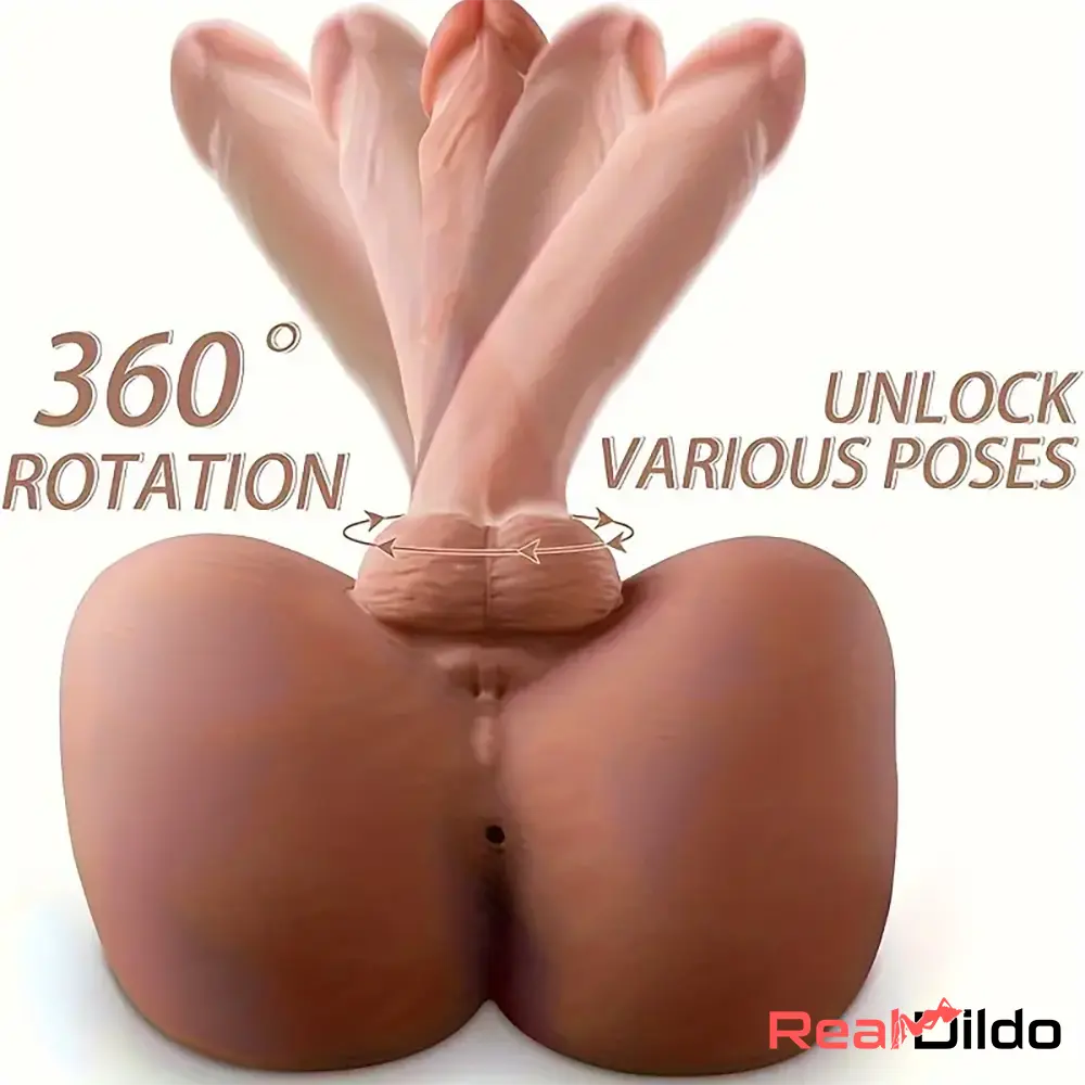 7.87in Premium Realistic Silicone Flexible Dildo Sex Torso Adult Sex Toy - Real Dildo