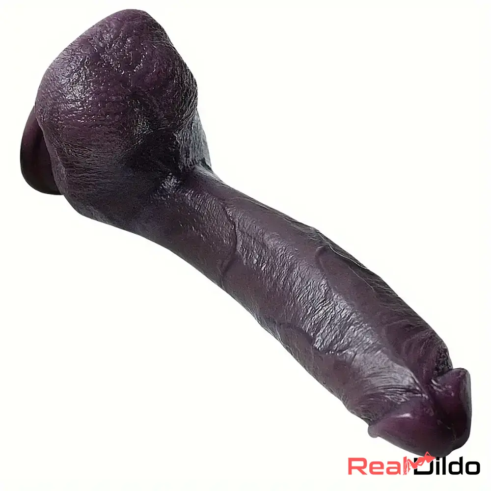 8.66in 8.74in 10.43in Big Ebony Silicone Flexible Dildo For Female Masturbator - Real Dildo