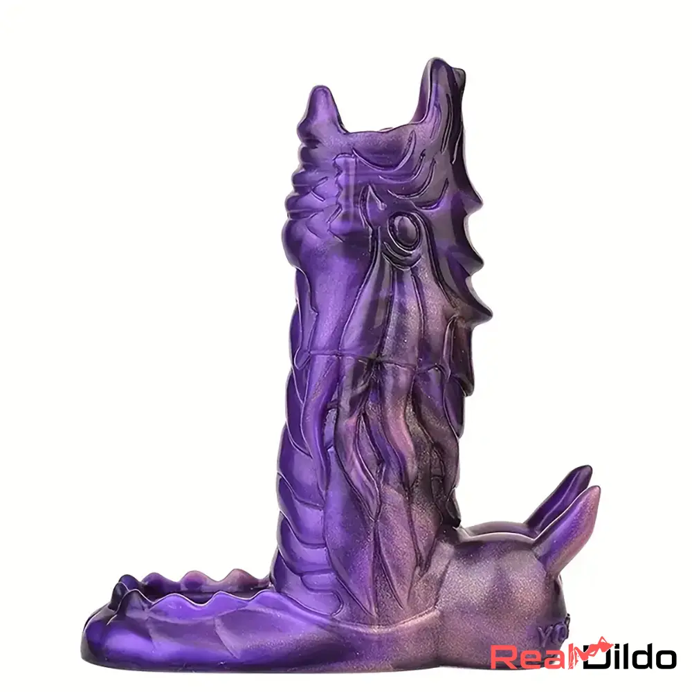 5.91in Liquid Silicone Dragon Fantasy Hollow Dildo Sleeve Dick Sex Toy - Real Dildo