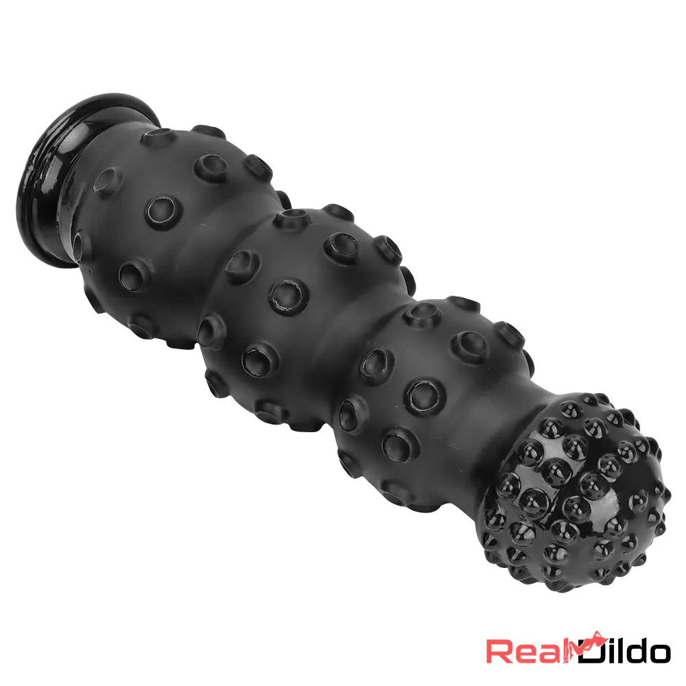 6.7in 9.84in 13.38in Super Black Animal Octopus Spiked Dildo Butt Plug - Real Dildo