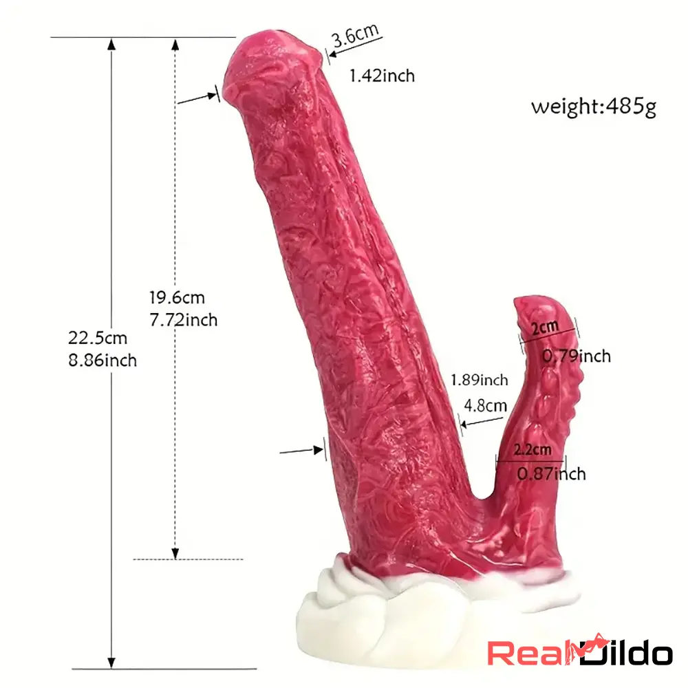 8.86in Ejaculating Big Silicone Soft Odd Dildo Vaginal Anal Love Sex Toy - Real Dildo