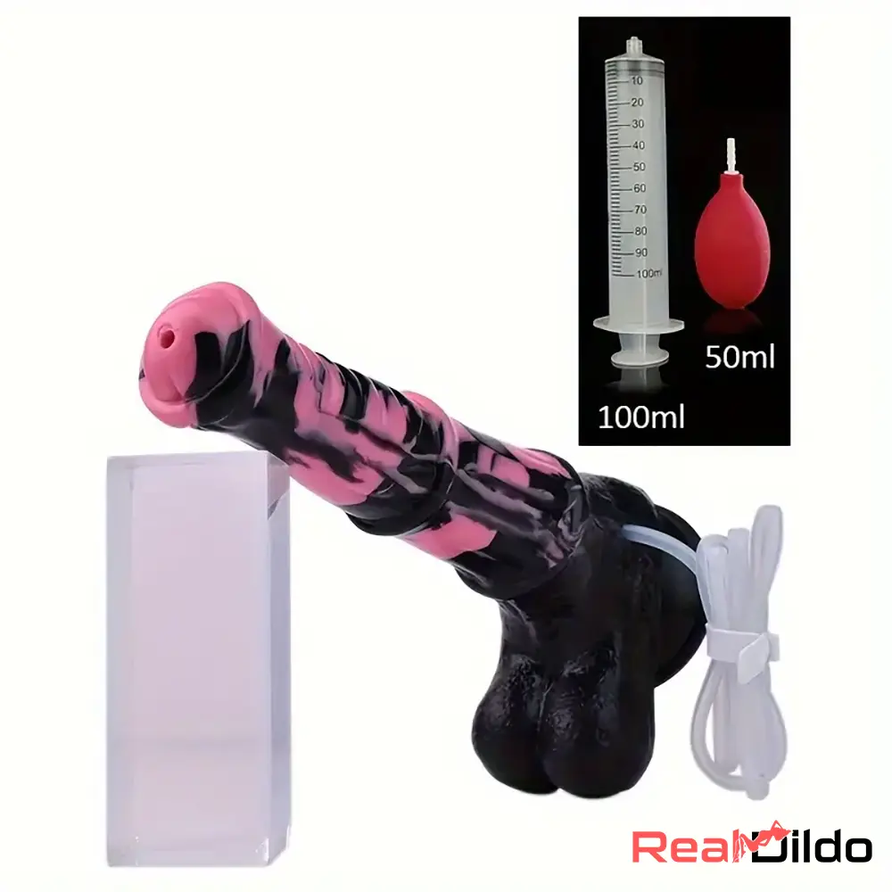 9.64in 13.77in Large Horse Animal Cock Silicone Ejaculation Dildo Love Toy - Real Dildo