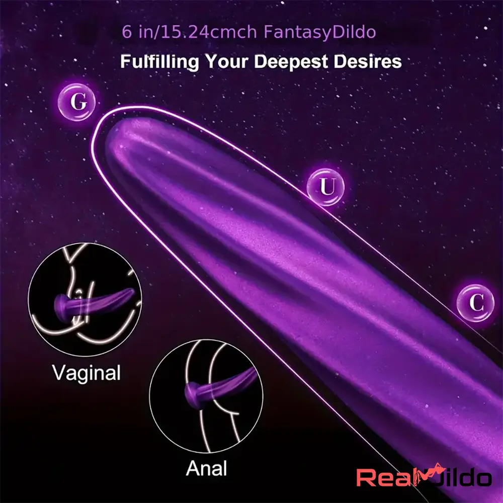 6.69in Spiral Fantasy Silicone Soft Dildo For Female Clit G Spot Orgasm - Real Dildo