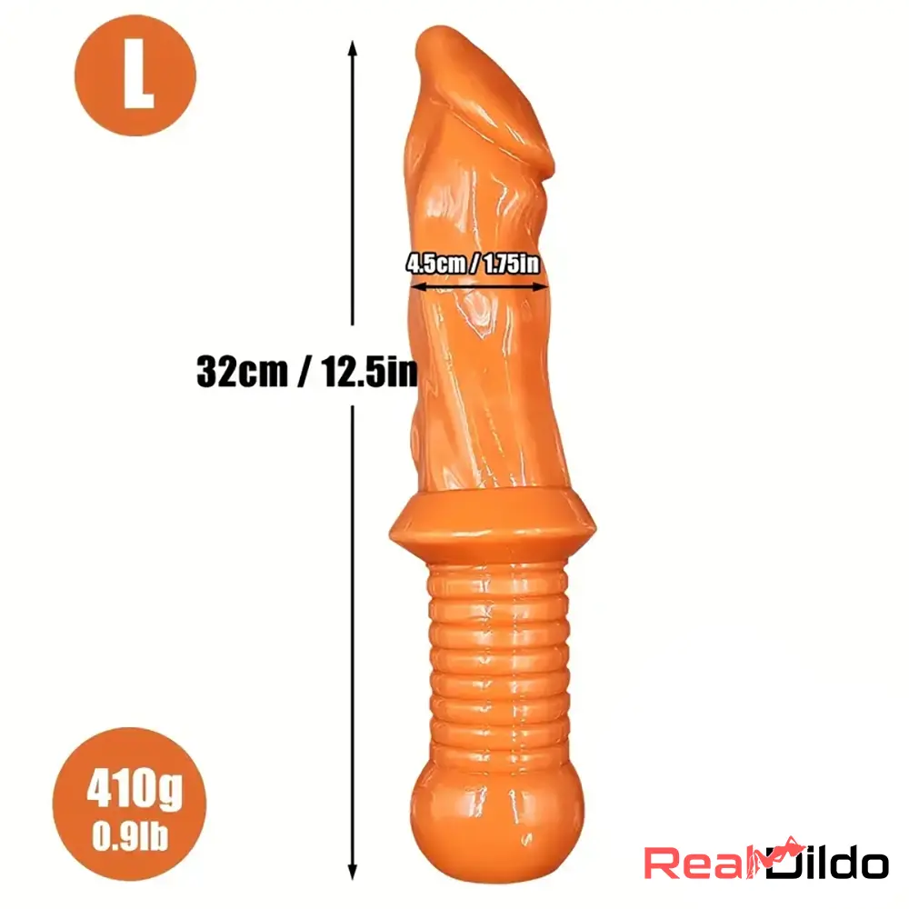 10in 12.5in Big Lifelike knife Odd Dildo With Handle Anal G Spot Sex Toy - Real Dildo