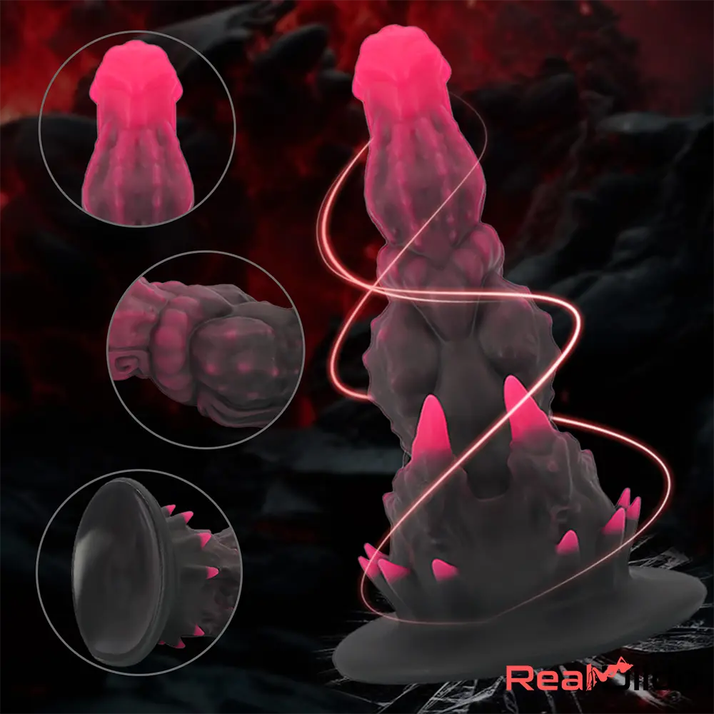 6.69in 7.87in 9.05in Fantasy Big Monster Spiked Silicone Soft Male Dildo - Real Dildo