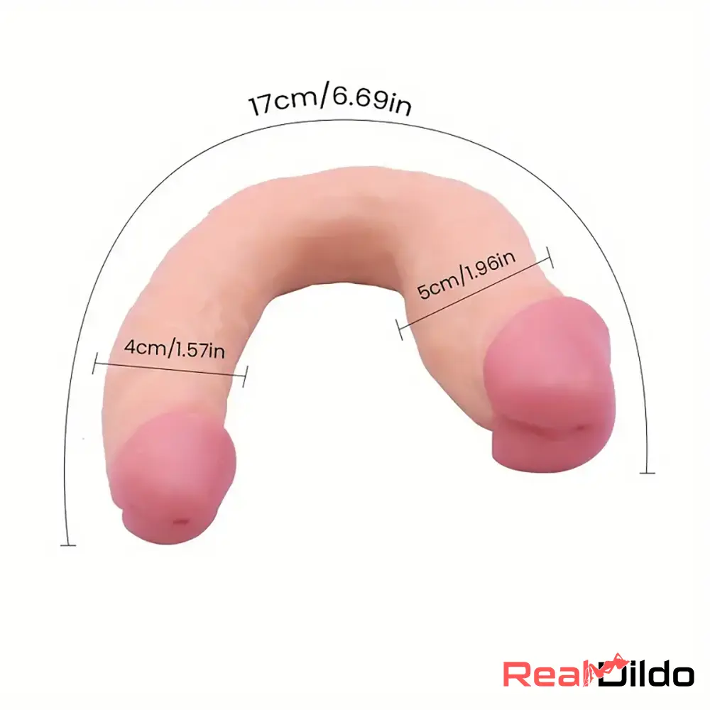 6.69in Realistic Small Dual Ends Dildo For Gay Massage Sex Love Toy - Real Dildo