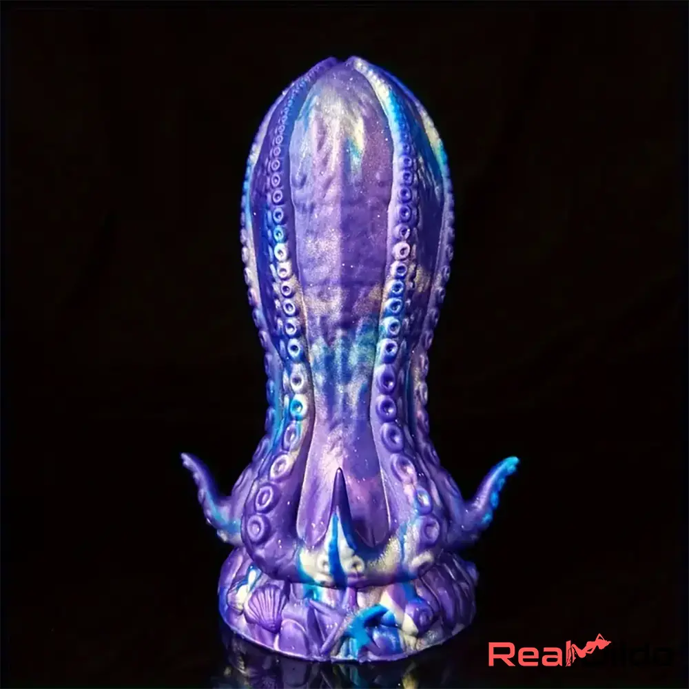 5.5in 6.3in 8.26in 9.64in Gourd Egg Starry Sky Silicone Octopus Odd Dildo - Real Dildo