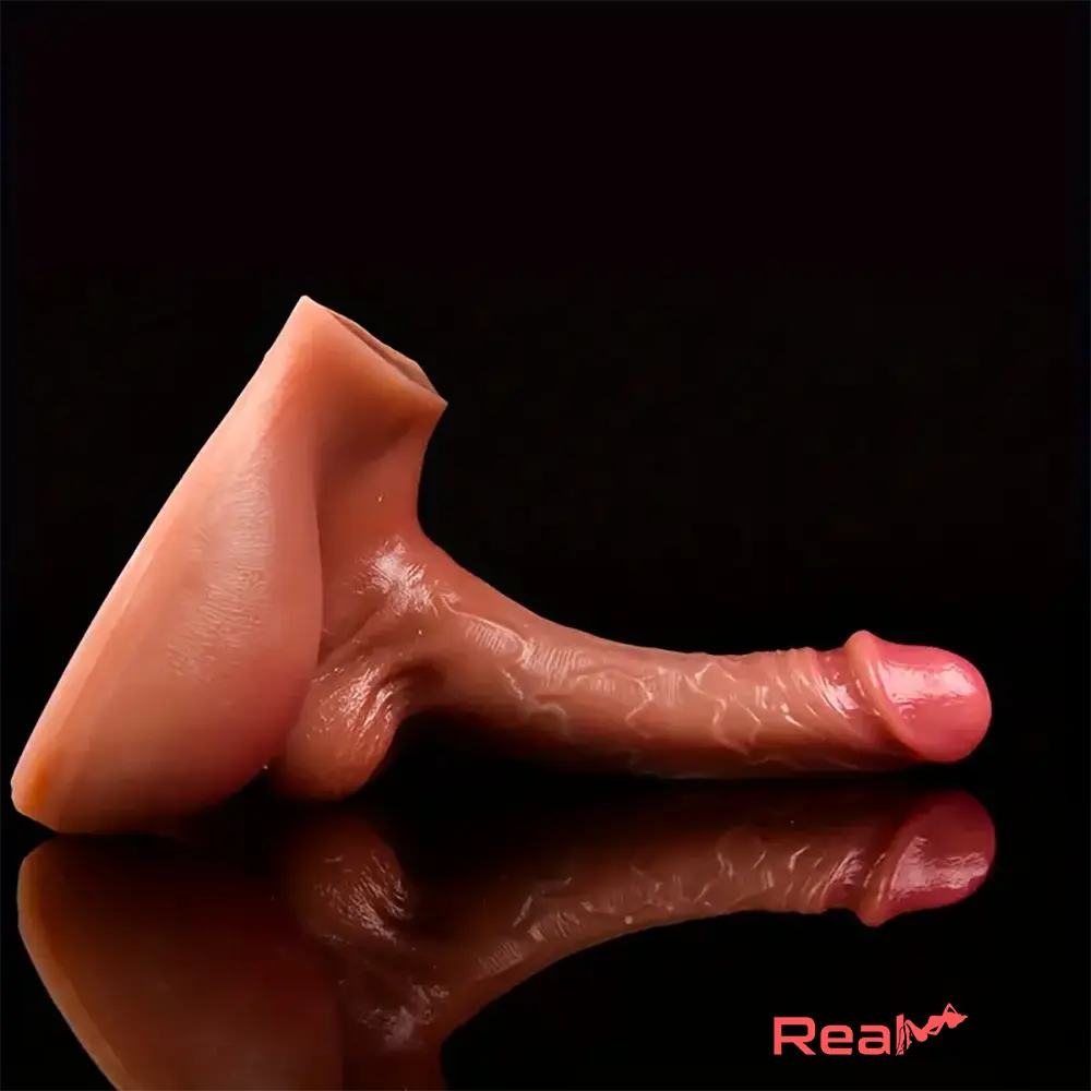 7.08in Flexible Silicone Soft Skin Feeling Dildo With Sex Torso For Women - Real Dildo