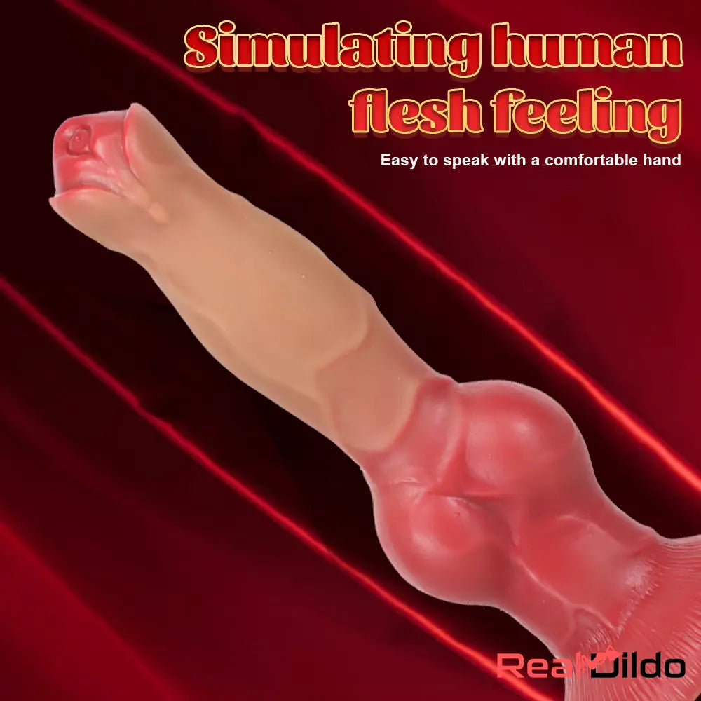 7.48in 9.45in 11.02in 12.99in Soft Silicone Large Dog Knotted Real Dildo - Real Dildo