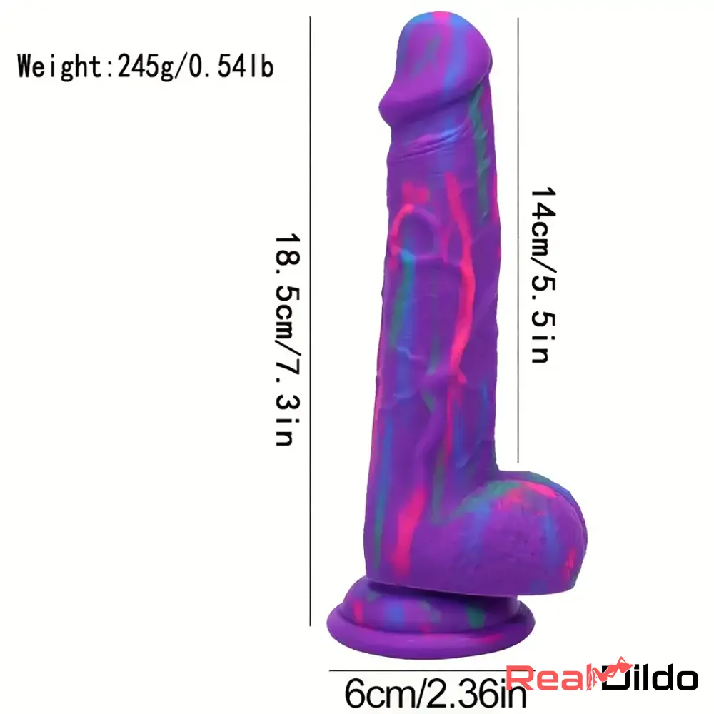 7.3in Superb Silicone Real Feeling Soft Dildo For G Spot Clitoris Stimulation - Real Dildo