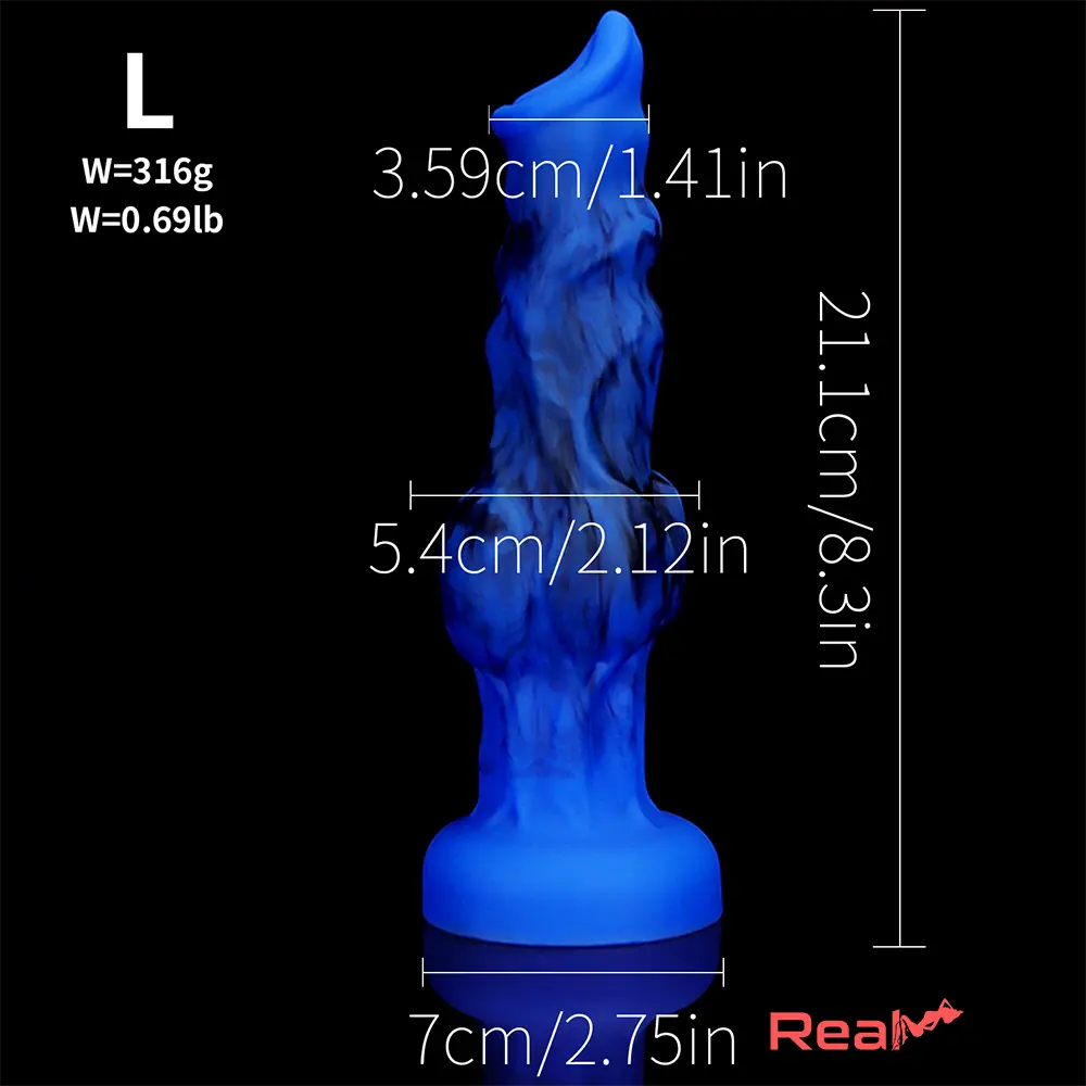 6.65in 7.63in 8.3in 9.25in 10.03in Fantasy Dog Cock Knot Big Real Dildo - Real Dildo