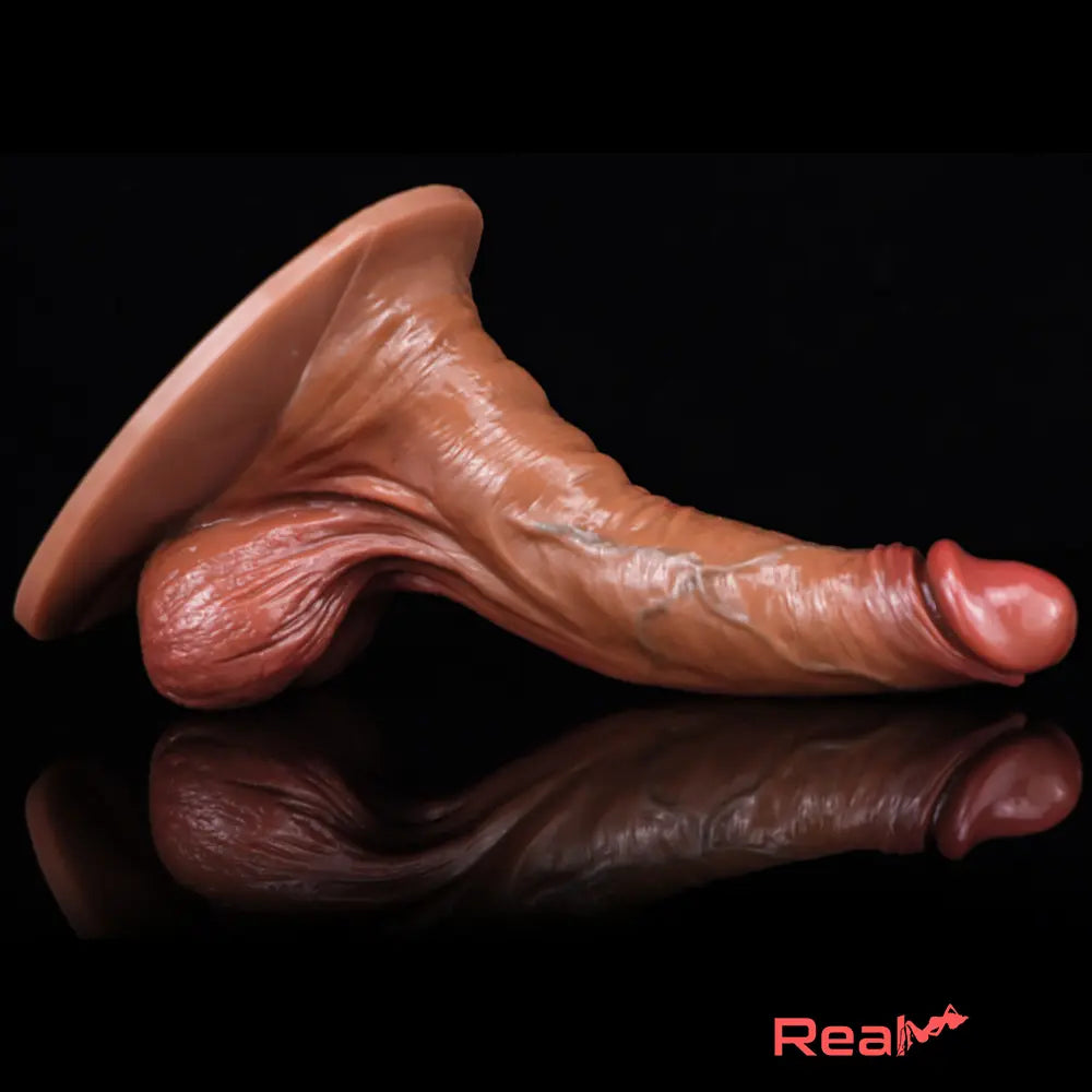 8.07in 9.25in Soft Liquid Silicone Big Real Feeling Suction Cup Lifelike Dildo - Real Dildo