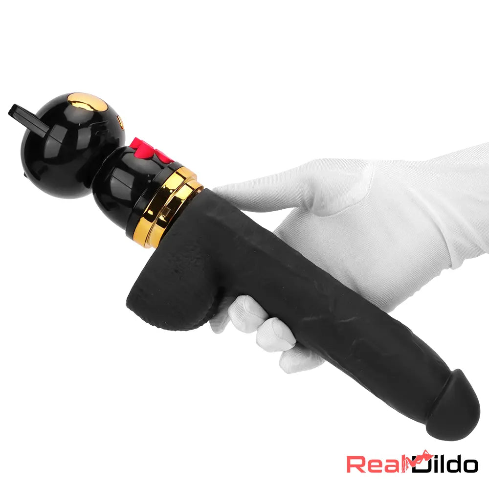 7.87in Cat Warming Thrusting Vibrating Remote Gun Sex Dildo Machine - Real Dildo