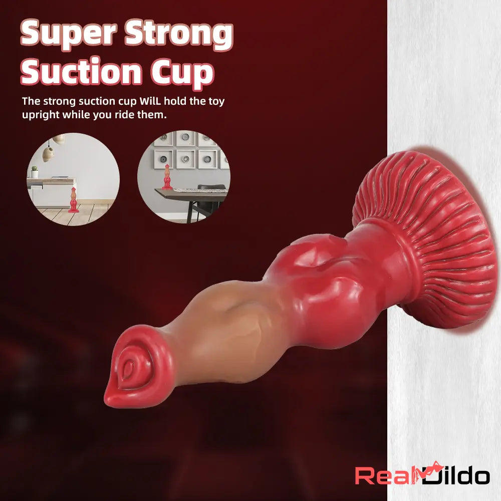 6.69in 7.48in 9.06in Silicone Fantasy Animal Dog Knot Soft Cock Dildo - Real Dildo