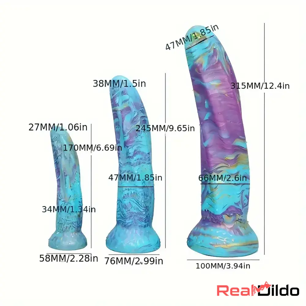 6.69in 9.65in 12.4in Silicone Soft Big Monster Dildo For Women Adult Toy - Real Dildo