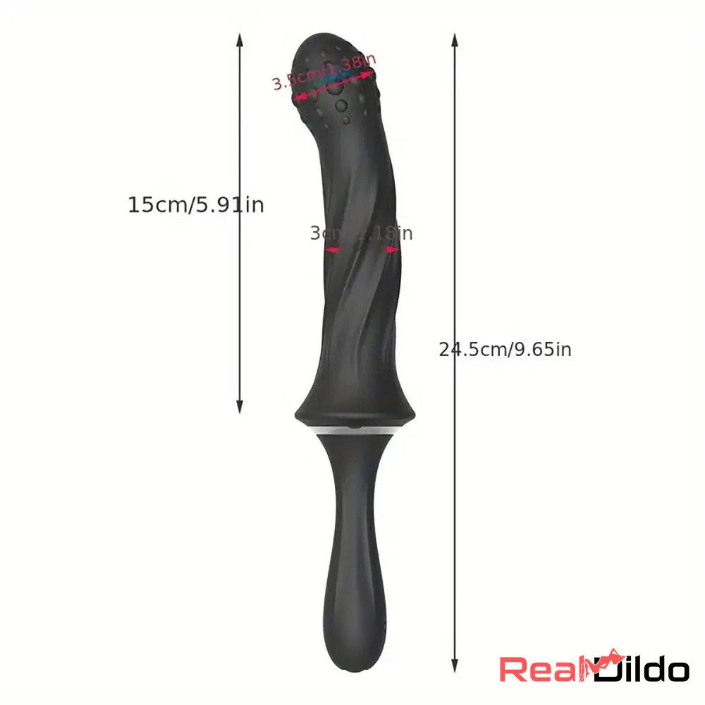 9.65in Silicone Soft Vibrating Sword Dildo With Handle G Spot Stimulator