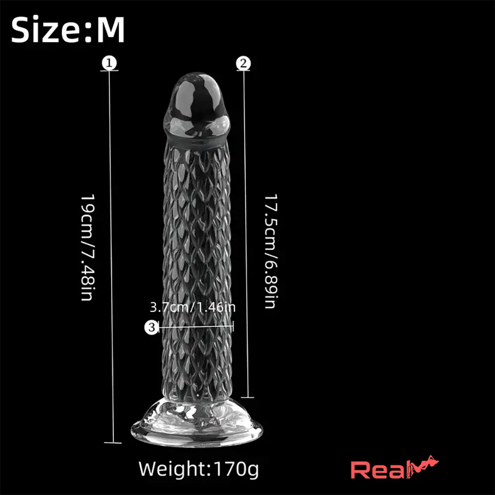 6.3in 7.48in 8.27in Lifelike Dragon Clear Silicone Soft G Spot Real Dildo - Real Dildo