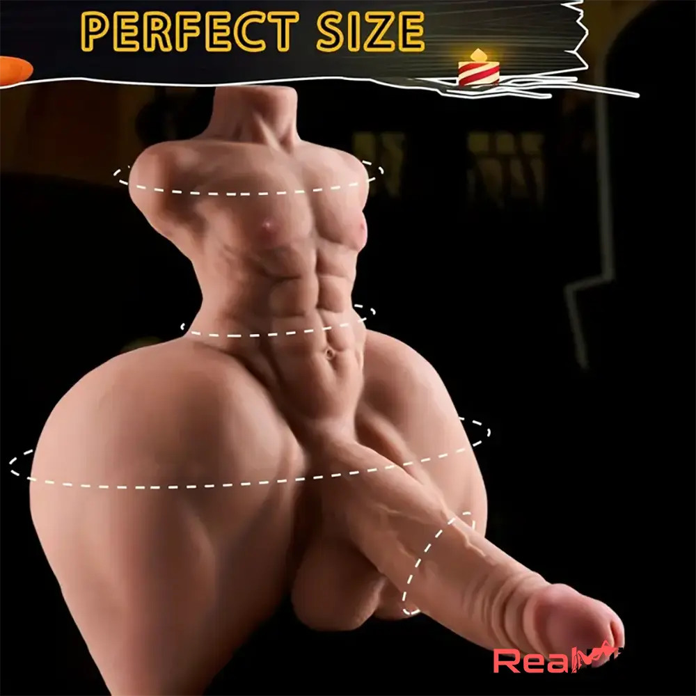 5.5in Real Silicone Flexible Dildo With 5.1lb BBW Sex Torso For Women - Real Dildo