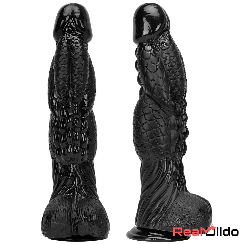 14.56in Women Men Big Black Wide Long Dragon Fantasy Monster Dildo - Real Dildo