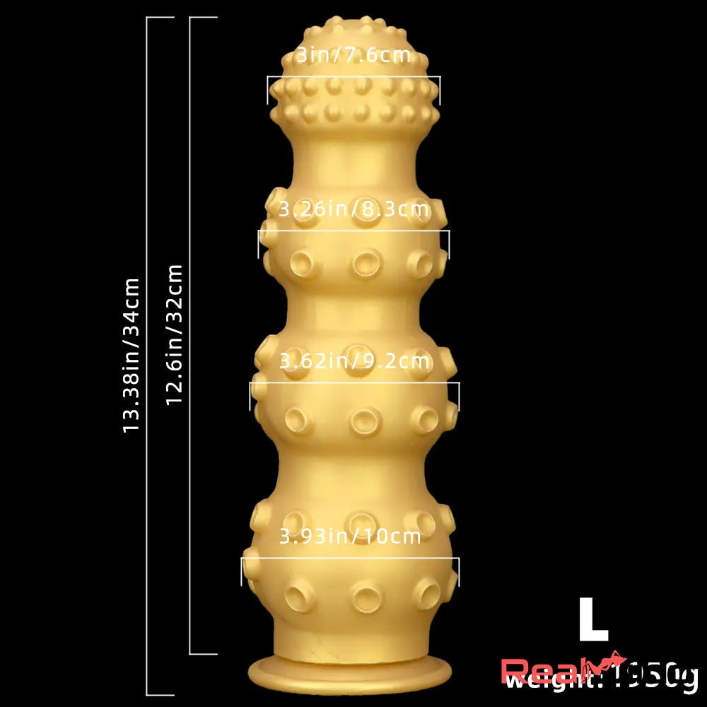 6.7in 9.84in 13.38in Gold Silicone Animal Octopus Large Dildo Sex Toy - Real Dildo