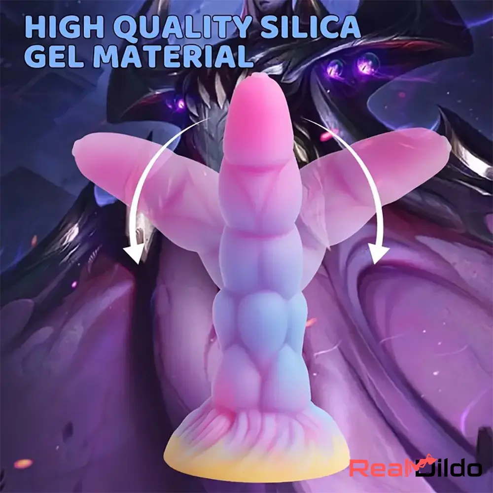 8.14in Flexible Silicone Big Dildo Luminous Monster For Vaginal Stimulation - Real Dildo