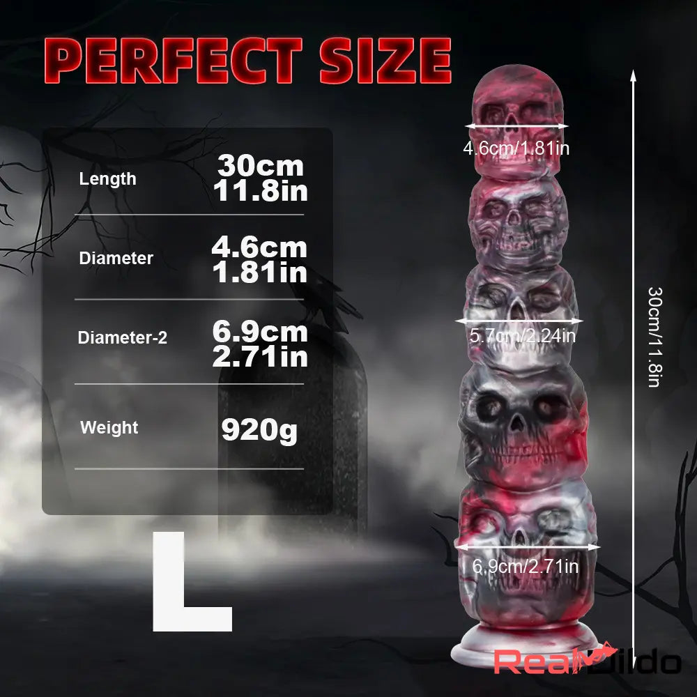 8.66in 11.85in 7.87in 11.02in Pumpkin Skull Odd Silicone Soft Halloween Dildo - Real Dildo