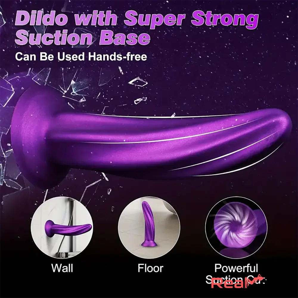 6.69in Spiral Fantasy Silicone Soft Dildo For Female Clit G Spot Orgasm - Real Dildo