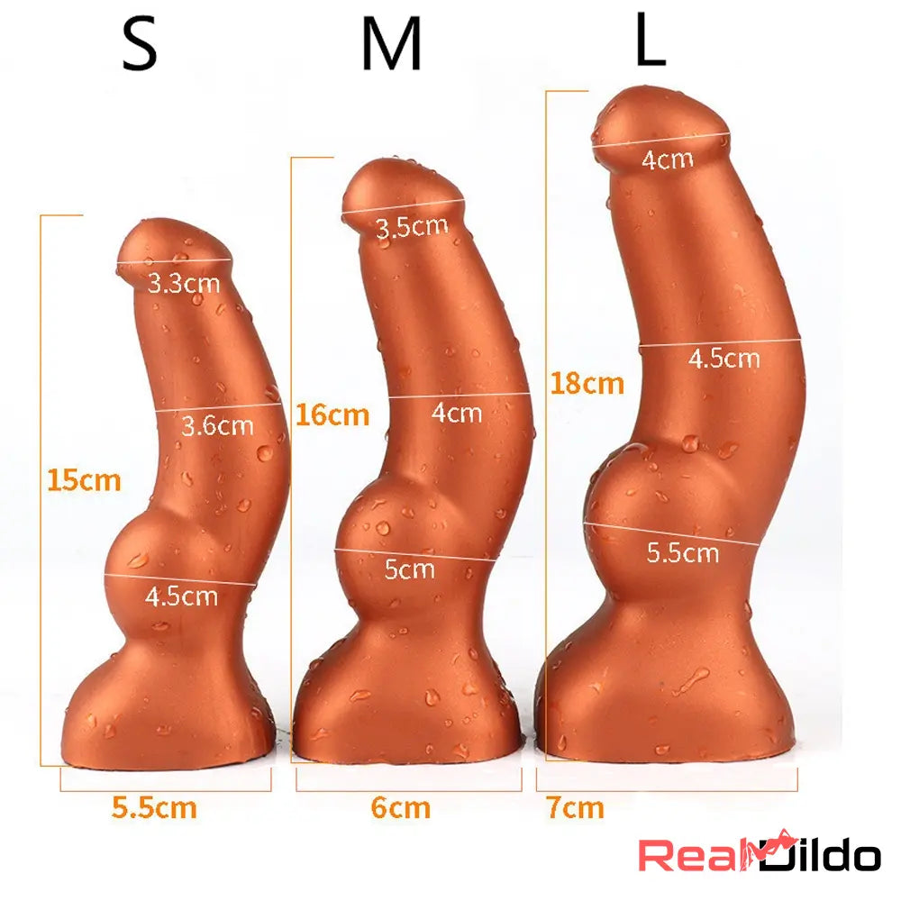 5.9in 6.3in 7.09in Silicone Soft Dog Cock Dildo For Adults Dick Sex Toy - Real Dildo