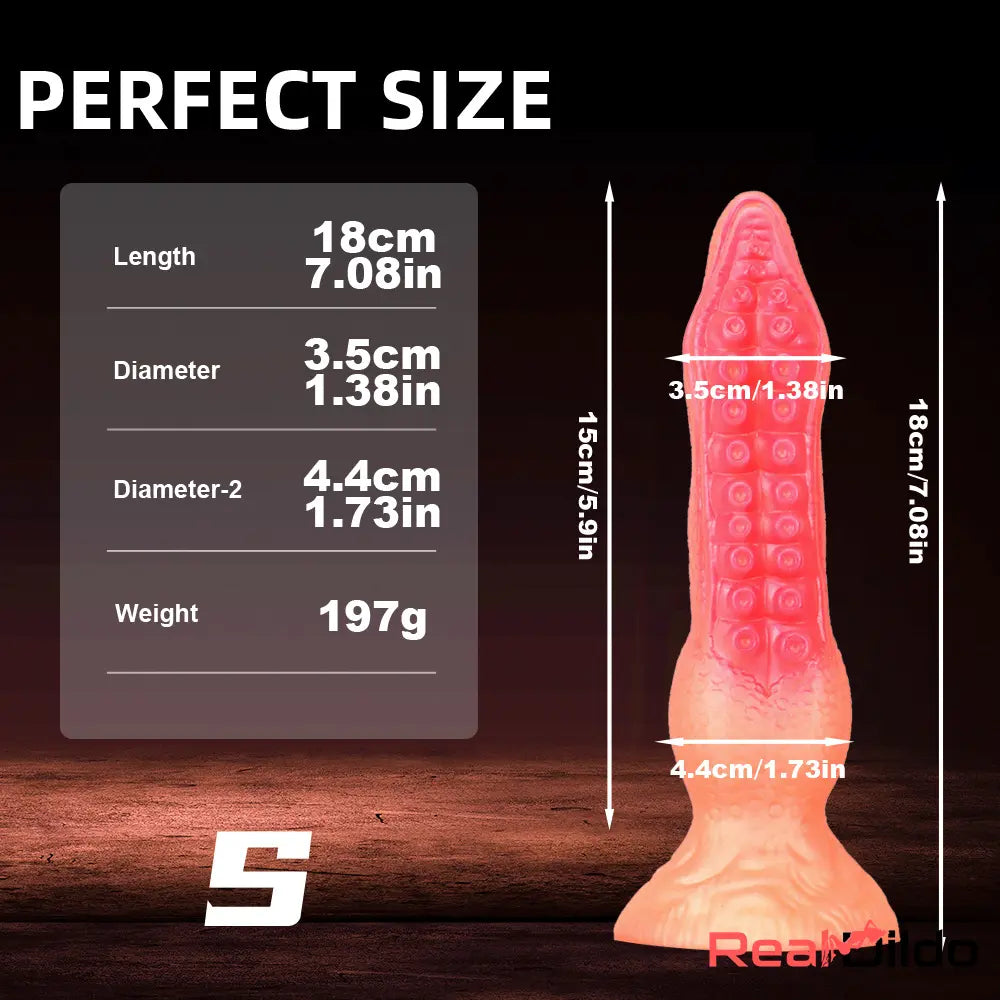 7.08in 9.06in 10.24in 11.81in Octopus Tentacles Odd Silicone Skin Feeling Dildo - Real Dildo